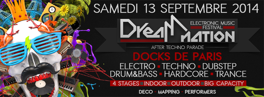 13/09/14 > DREAM NATION FESTIVAL - After Techno Parade Banniere black FB2